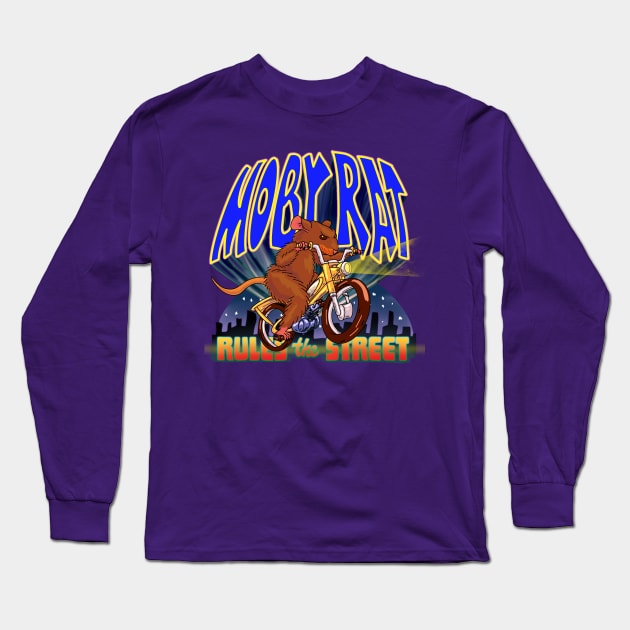 Moby Rat Rules Long Sleeve T-Shirt by FullTuckBoogie